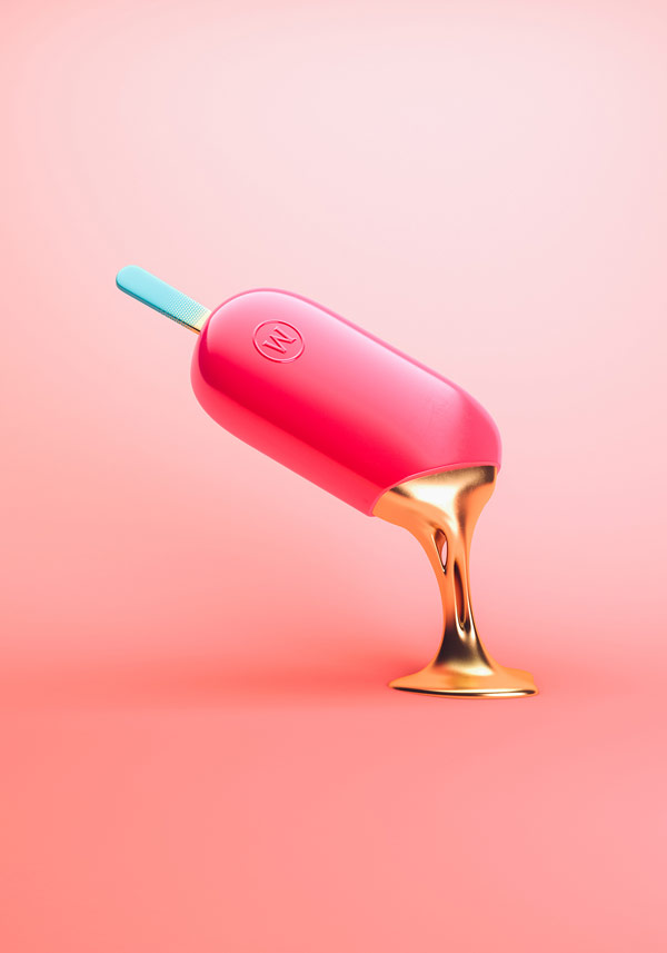 Magnum Gold - digital artwork from the Gold Rush print series by Črtomir Just.