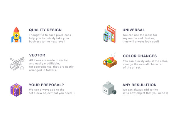 These well designed vector based icons can be used for any media as well as all devices and any resolution.