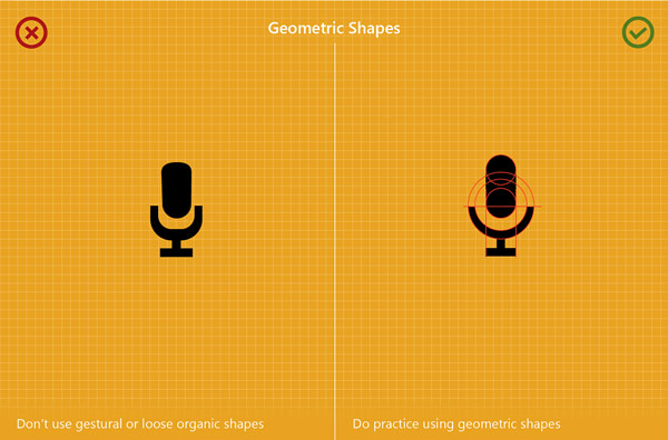 Use simple geometric shapes - A basic visual guide for creating pixel icons in Illustrator.
