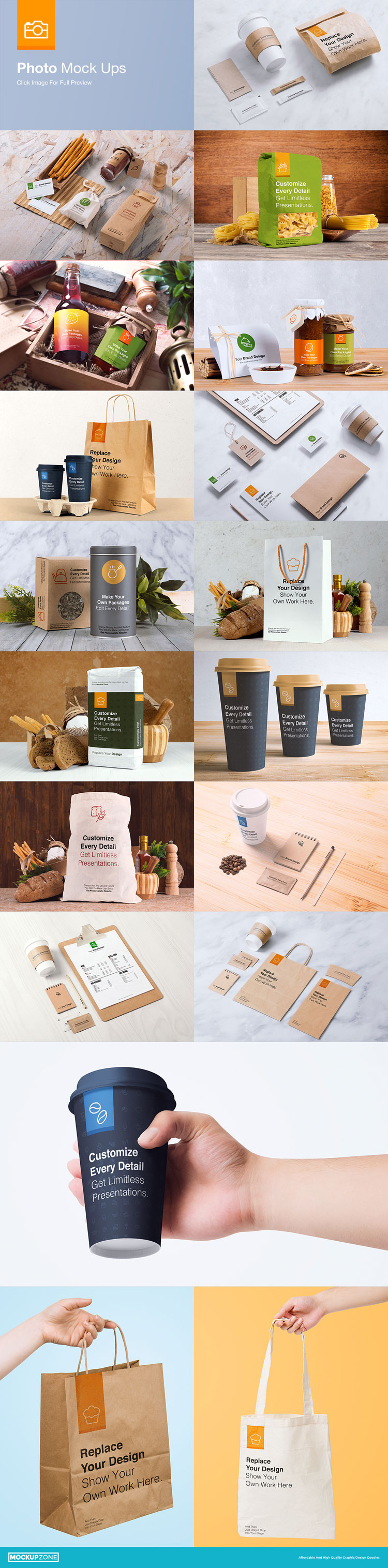 It is packed with 18 photo mock ups, 12 do it yourself premade PSD scenes,