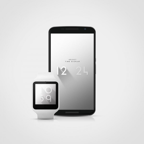 The Shadow Clock watch app works in 12 or 24 hour modes on both smartwatches and Android based phones.