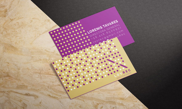 Two-sided business cards with pattern design. Two-sided business cards with pattern design.