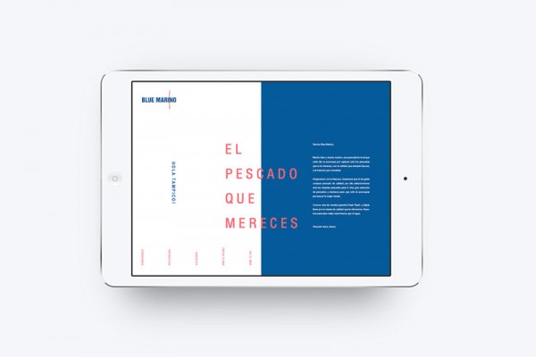 Mobile version of the new website.