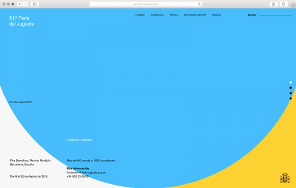 Home page of the new website.