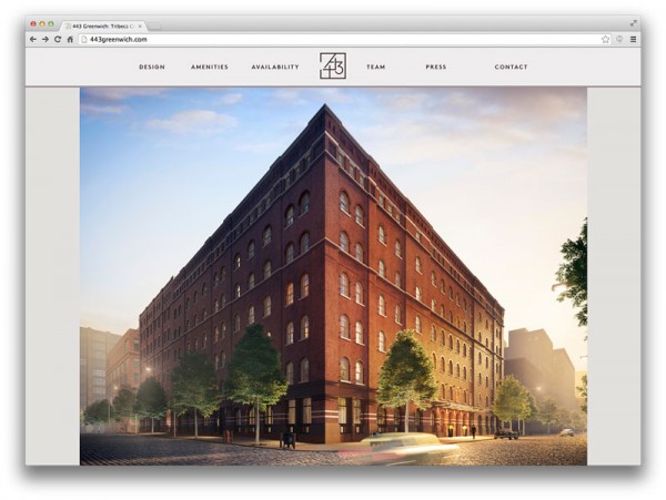 The home page of the new website.