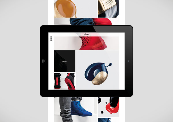 The website on a mobile device.