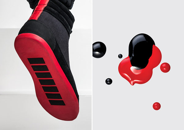 This artwork is based on the shoe's color scheme.
