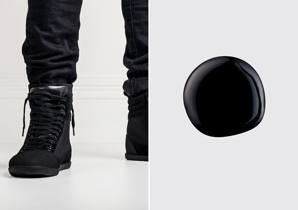 A model in simple black color.