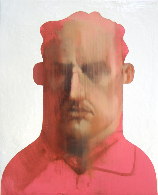 Staring Into A Glimpse – Portraiture created with oil, enamel, and cold wax medium on canvas.