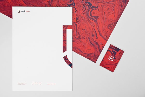 The stationery set including letterheads and business cards. The stationery set including letterheads and business cards.