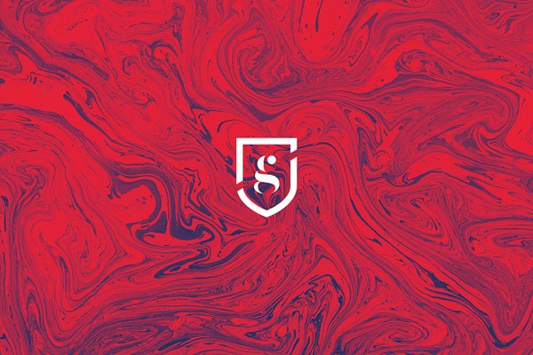 Brand mark on marbled background. Brand mark on marbled background.