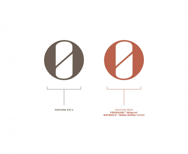 Logo – the color scheme of the entire brand identity is mainly based on two colors Pantone 476 U and Pantone 173 U.
