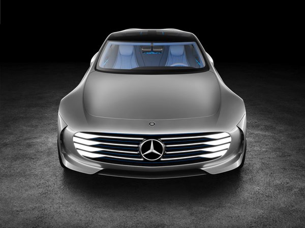 The impressing front view of the car.