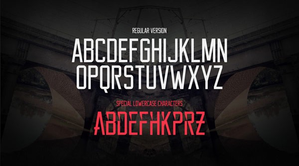 The regular version with special lowercase characters.