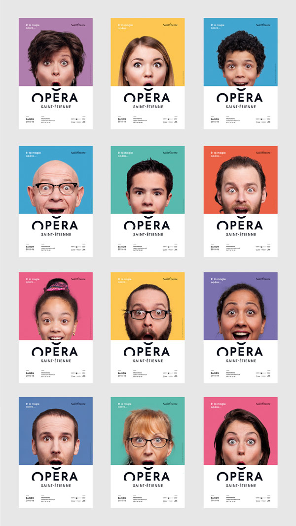 Some more images that show this creative interaction between the logotype and the portraits.