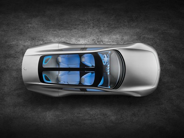 The top view of the Mercedes-Benz IAA Concept Car.