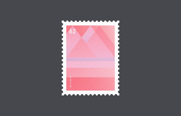 Close up of one of the stamps. This example refers to the letter 'A'.