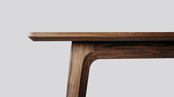 Close up of the the fine workmanship of the table.