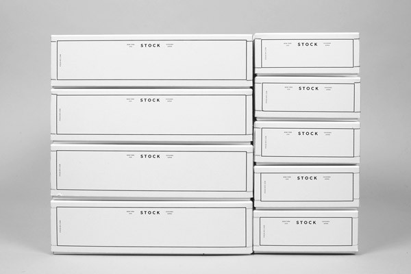 Some boxes of the clean designed packaging range.