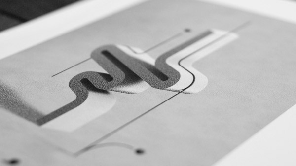 Another detail view of a Gyclee print.