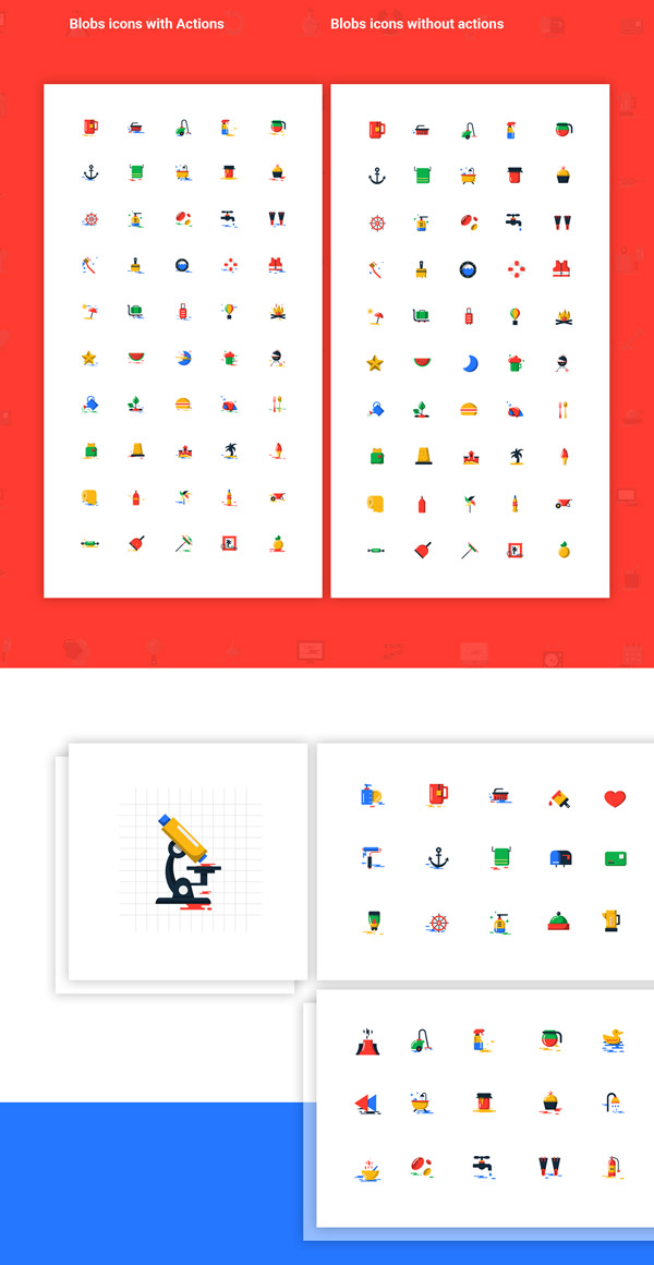 Here you can see some included examples - The free download bundle is packed with different file formats including AI, PSD, Sketch, SVG, and PNG.