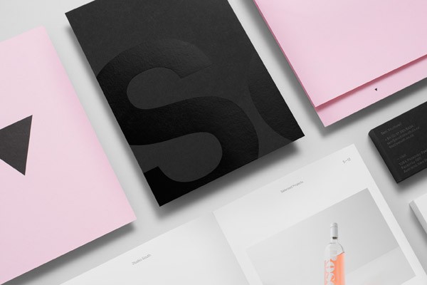 Close up of some branding materials.