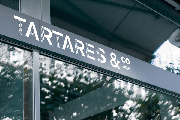 Signage at the bar window.