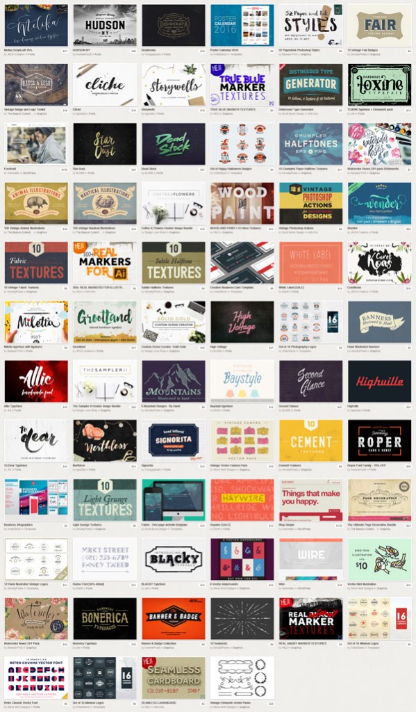 Creative Market's October Big Bundle includes 73 digital products worth over $1,374, but you can get them all for only $39.