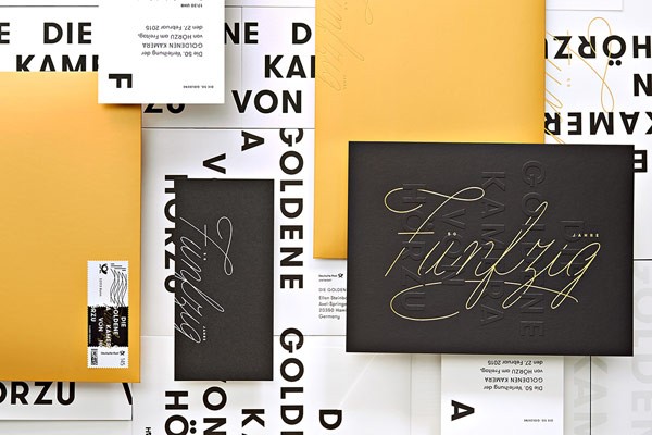 The Golden Camera 2015 – art direction, graphic and print design by Hamburg based studio Paperlux.