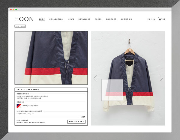Example of a detail product page.