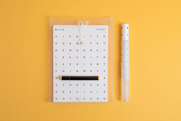 An example of the typography based visual identity.