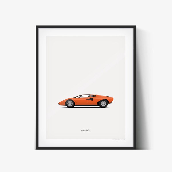 Lamborghini Countach – arrow-shaped car design from the 1970s.