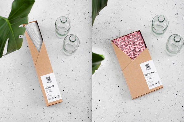 Linen in the unique packaging boxes. Linen in the unique packaging boxes.