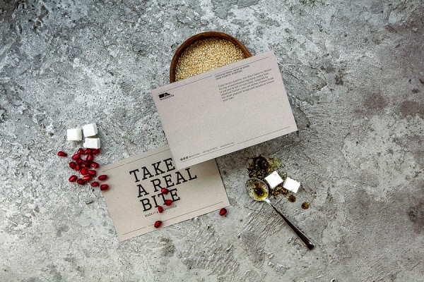 Business card design based on Mantoushe's brand identity.