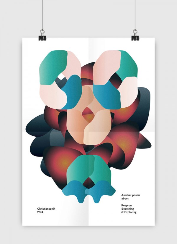 Keep on Searching and Exploring – graphic print in the size of A1.