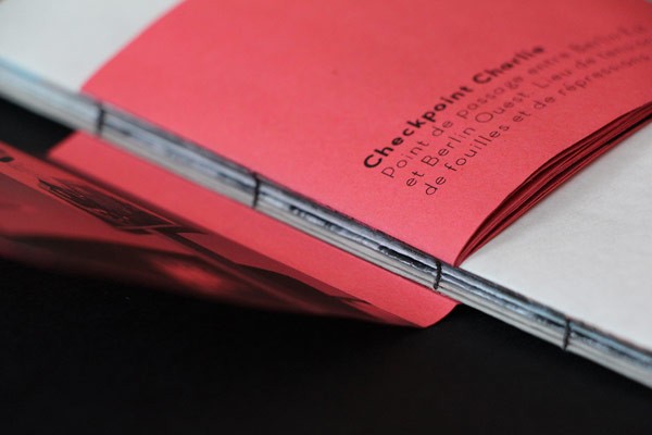 The special binding of the booklet.