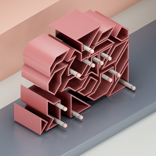 A 3D based digital artwork of the Abstracts series.