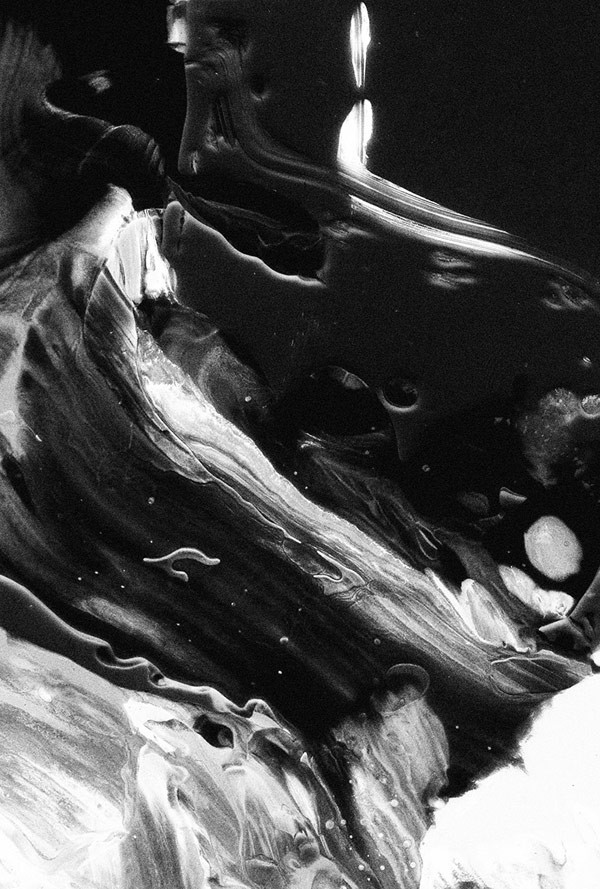 Experimental work from 2015 in black and white using acrylic.