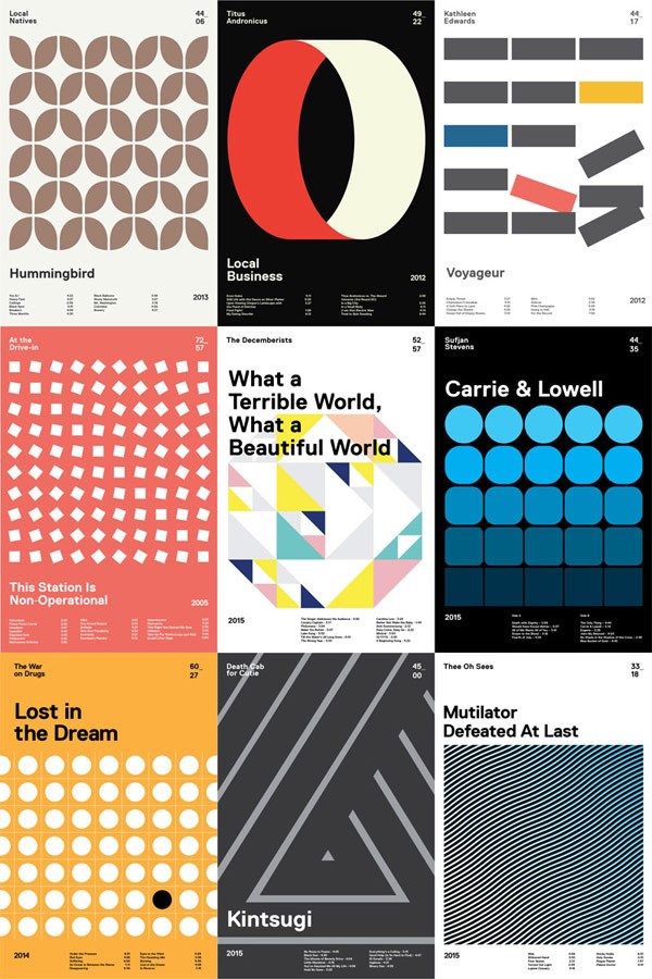 Swiss Ritual, a graphic exploration of creating one album per week through the lens of Swiss minimalism.