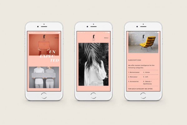 The responsive layout website looks great on smartphones.
