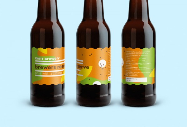 A detailed view of the new label design.