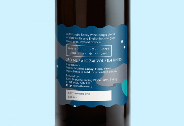 The label on the back includes several information about the beer and the brewery.