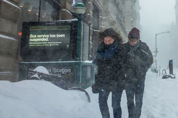 Due to the difficult road conditions, public transportation like the bus service had been suspended.