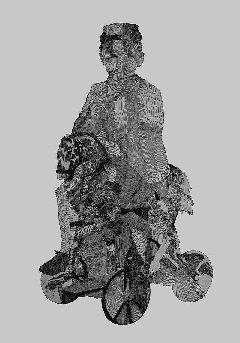 'A Dada', an etching from 2010 by Belgian artist Thomas Amerlynck.