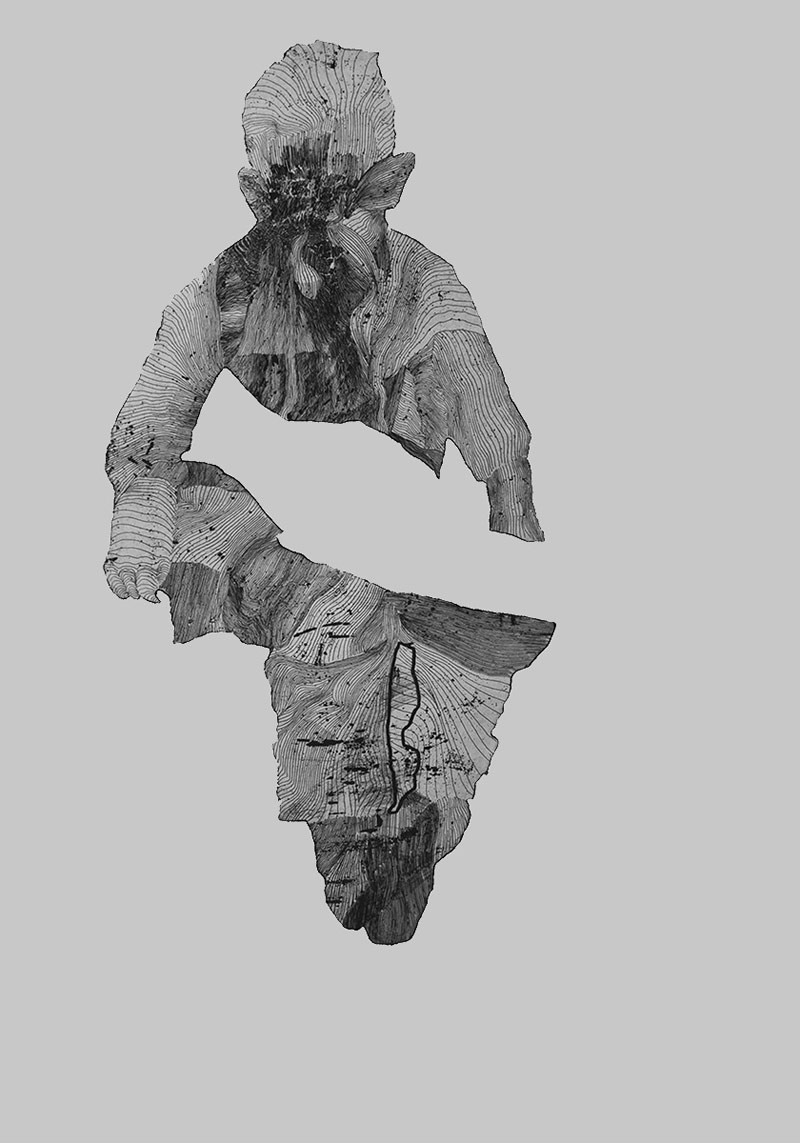 'Enfance', just like most of Thomas Amerlynck's artworks, this etching is inspired by certain influences from the past.