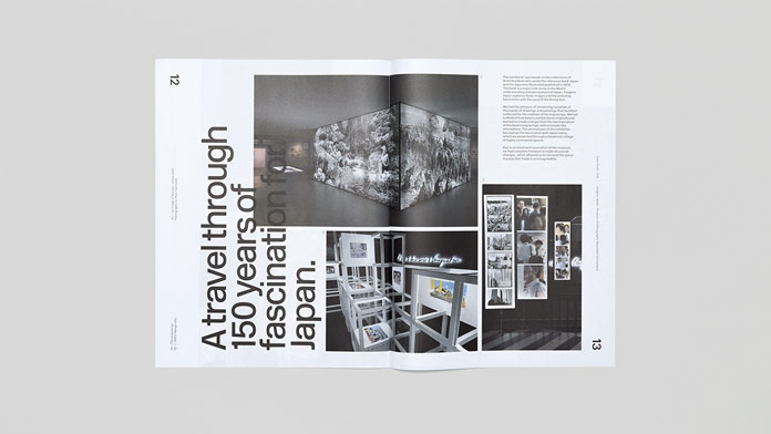 The designers developed an asymmetric layout and a mixture of typographic styles and images.