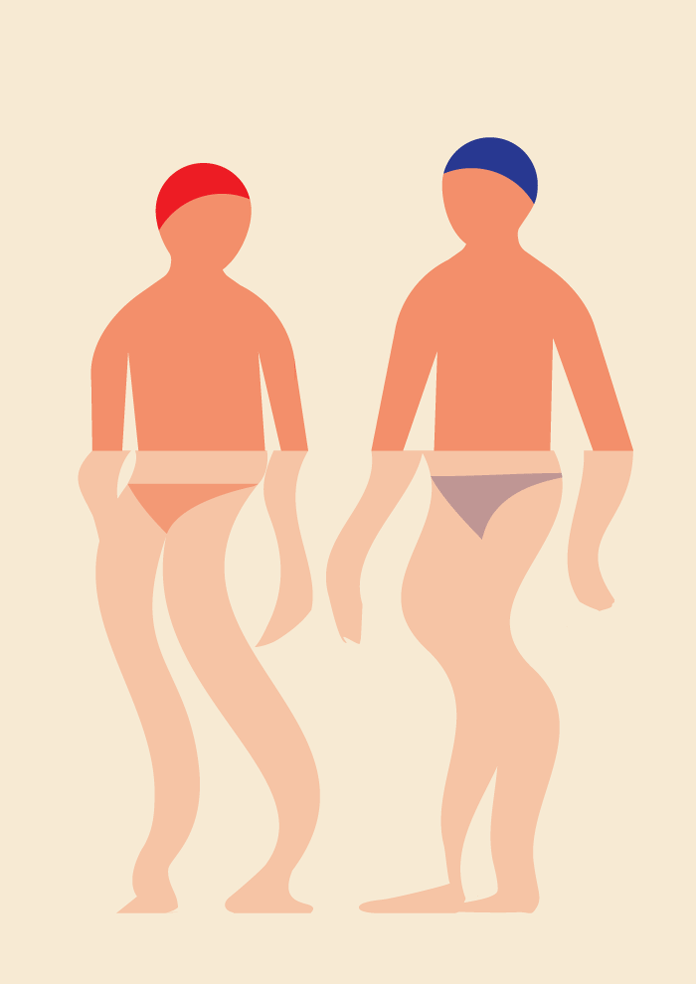 'A Pair of Waders', an illustration from the series Above and Below by Rob Bailey.