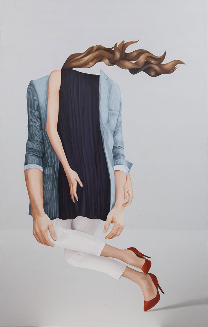 Before boredom sets in, artwork in the size of 185 x 120 cm by Eda Gecikmez.