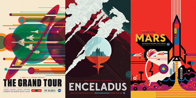 NASA Space Travel Posters by Invisible Creature.