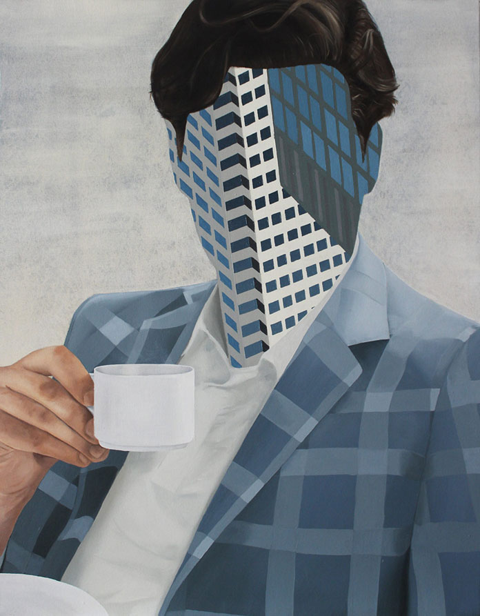 Surreal potraiture in the size of 90 x 70 cm by artist Eda Gecikmez.